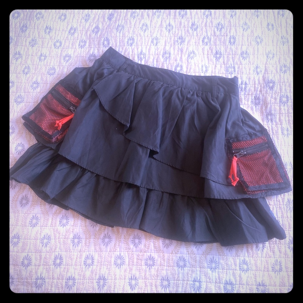 DKNY Grey Ruffled Skirt